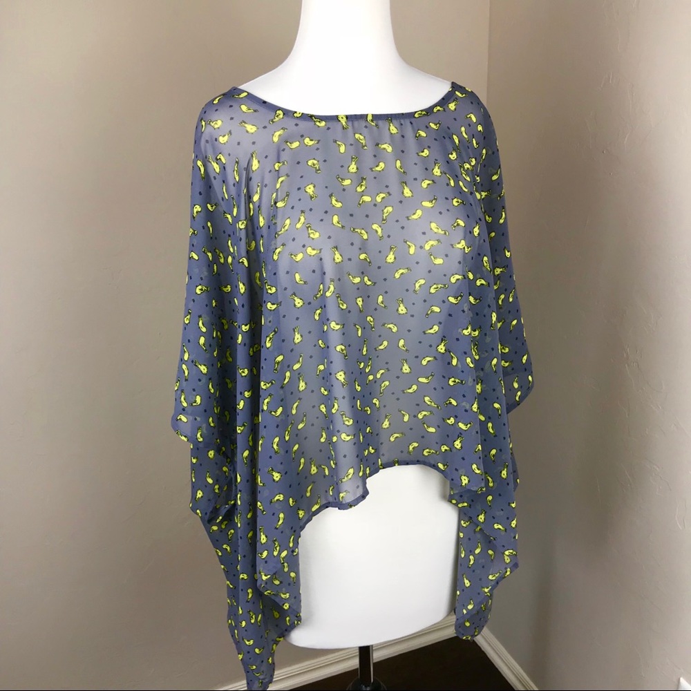 ABS Allen Schwartz Little Chicks Sheer Poncho